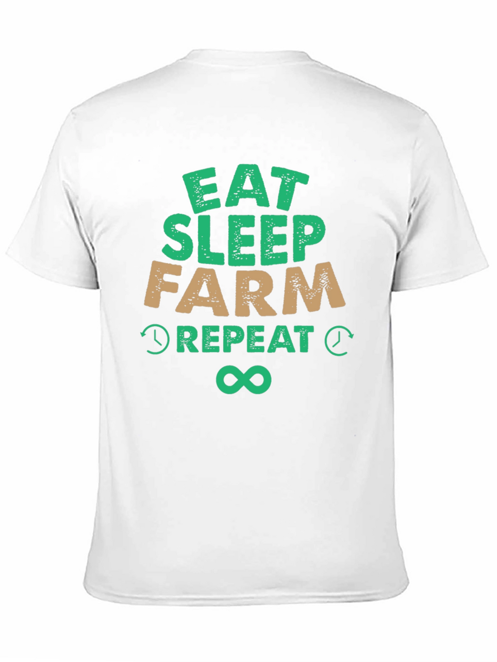 Eat Sleep Farm Repeat Black T-Shirt