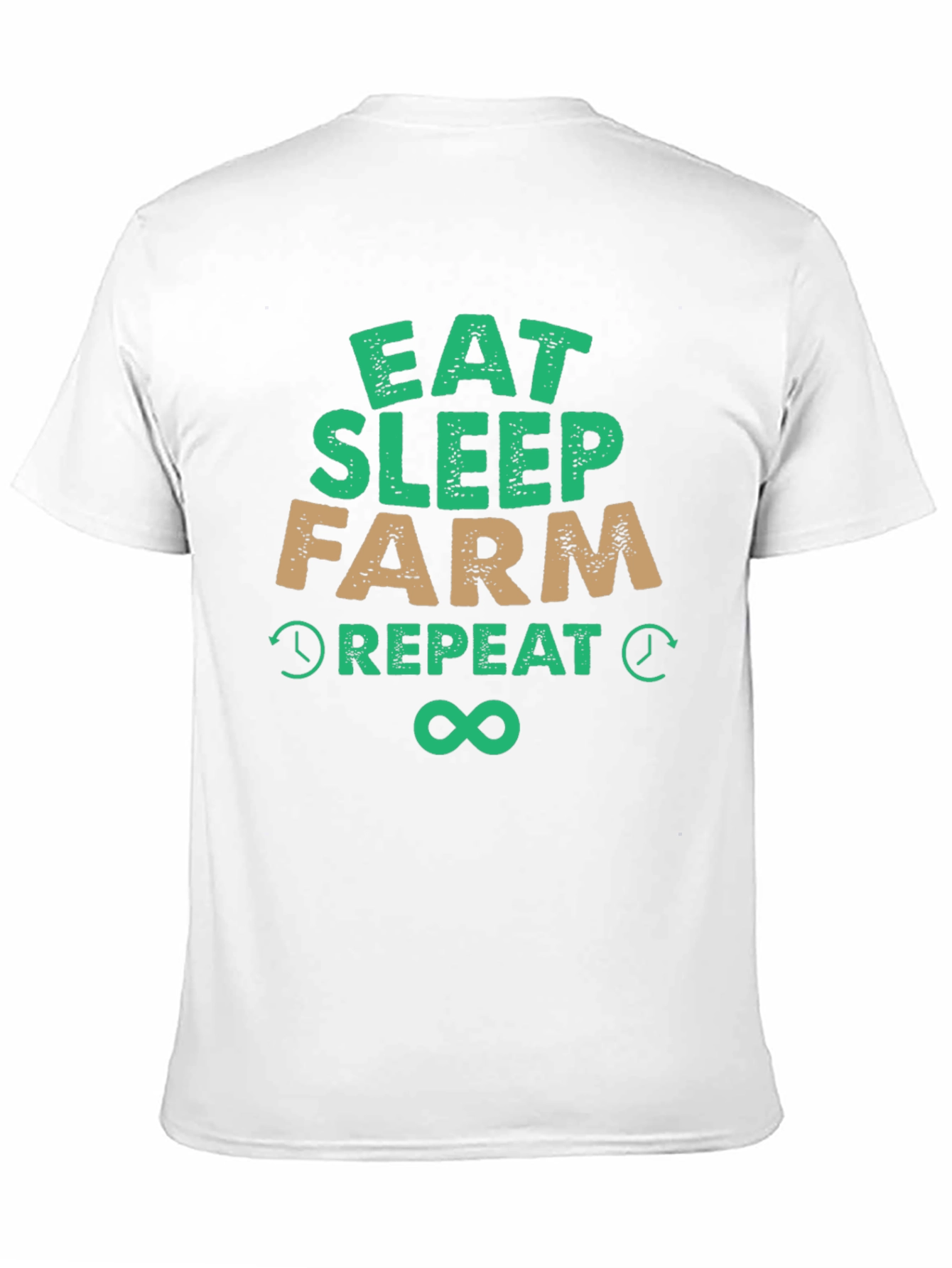 Eat Sleep Farm Repeat Black T-Shirt