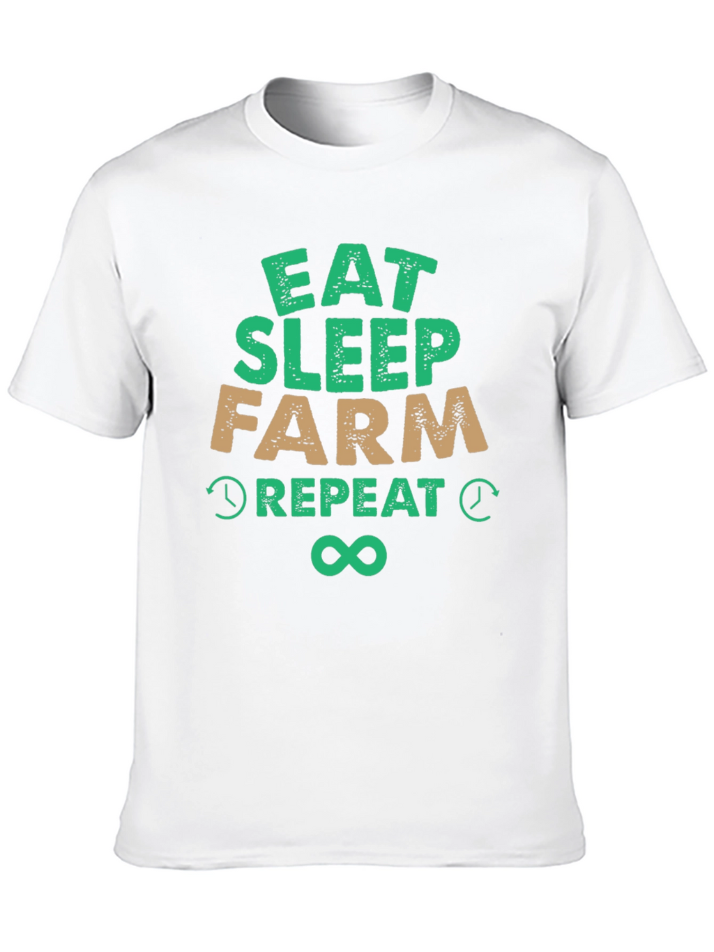 Eat Sleep Farm Repeat Black T-Shirt