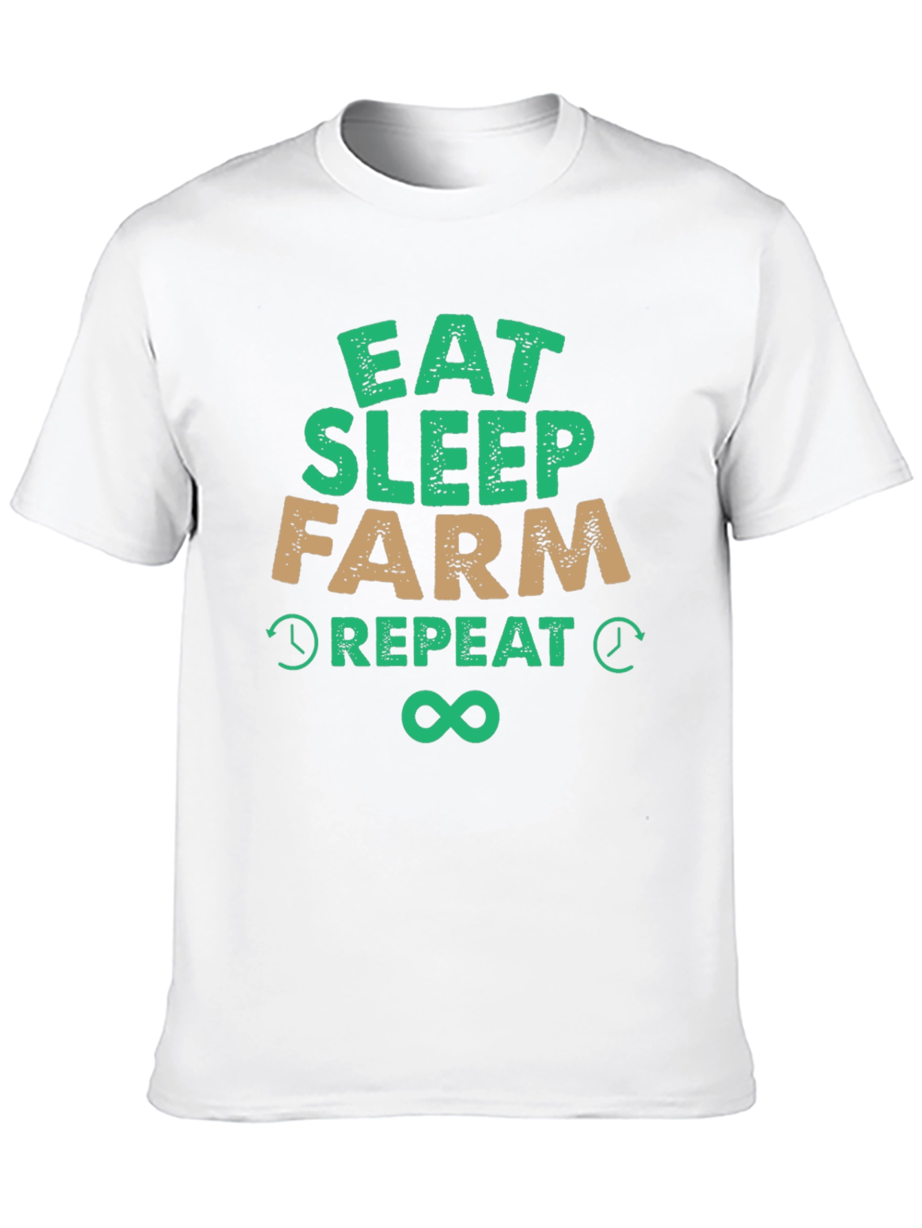Eat Sleep Farm Repeat Black T-Shirt