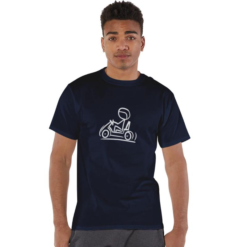 Go-Kart Silhouette Stick Figure Line Drawing