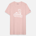 Go-Kart Silhouette Stick Figure Line Drawing