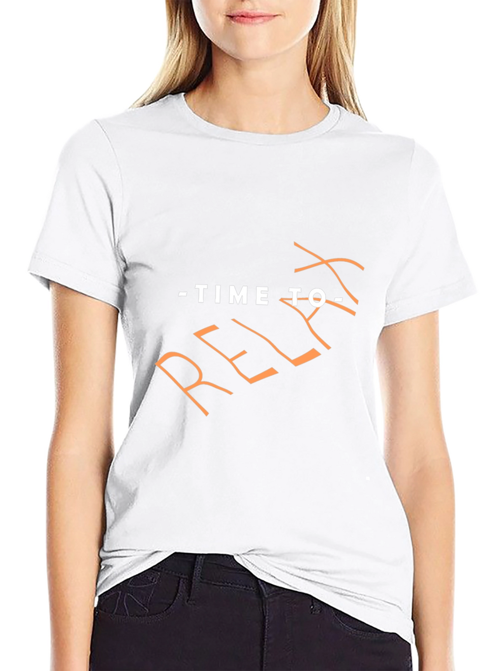 Time to Relax Black Graphic T-Shirt