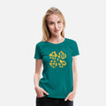 Gold 4-Leaf Clover Collage graphic Design
