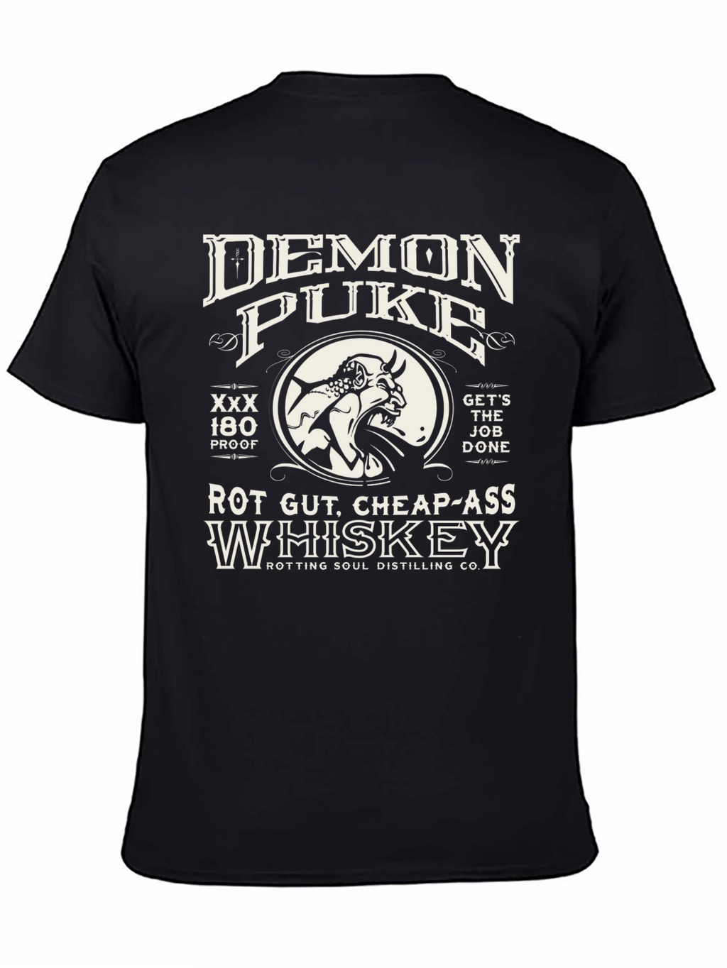 Demon Puke Whiskey Graphic T-Shirt