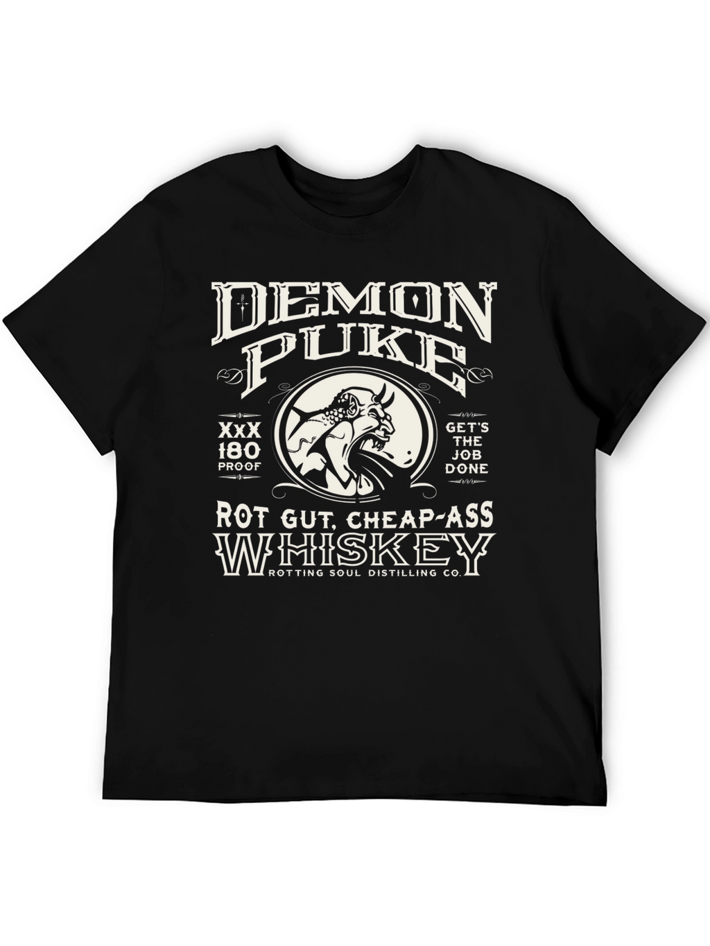 Demon Puke Whiskey Graphic T-Shirt