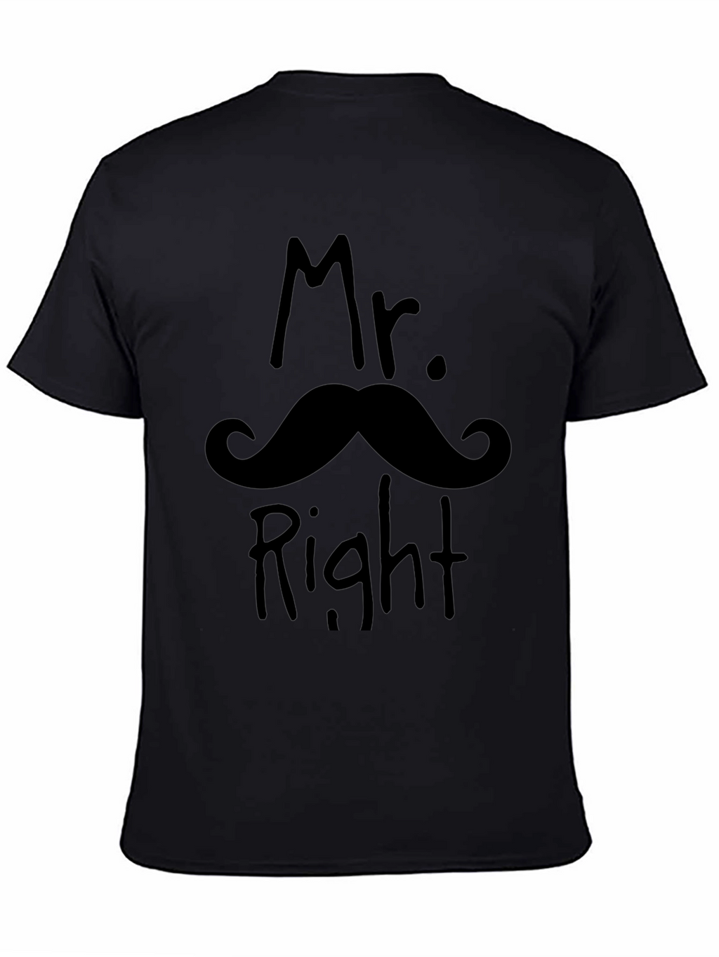 Mr. Right Mustache Graphic Novelty T-Shirt