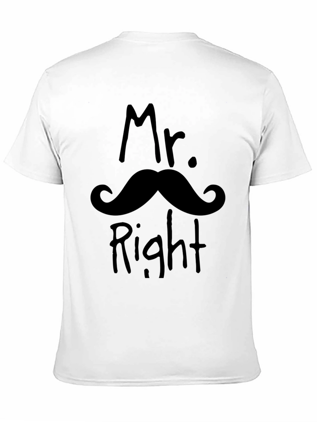 Mr. Right Mustache Graphic Novelty T-Shirt