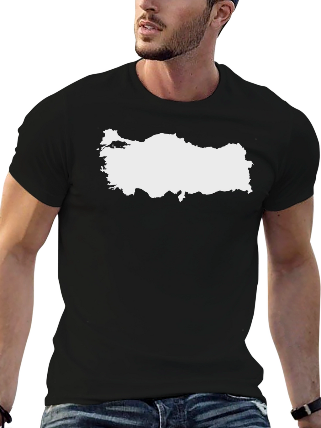 Turkey Map Graphic Tee - Black Unisex T-Shirt