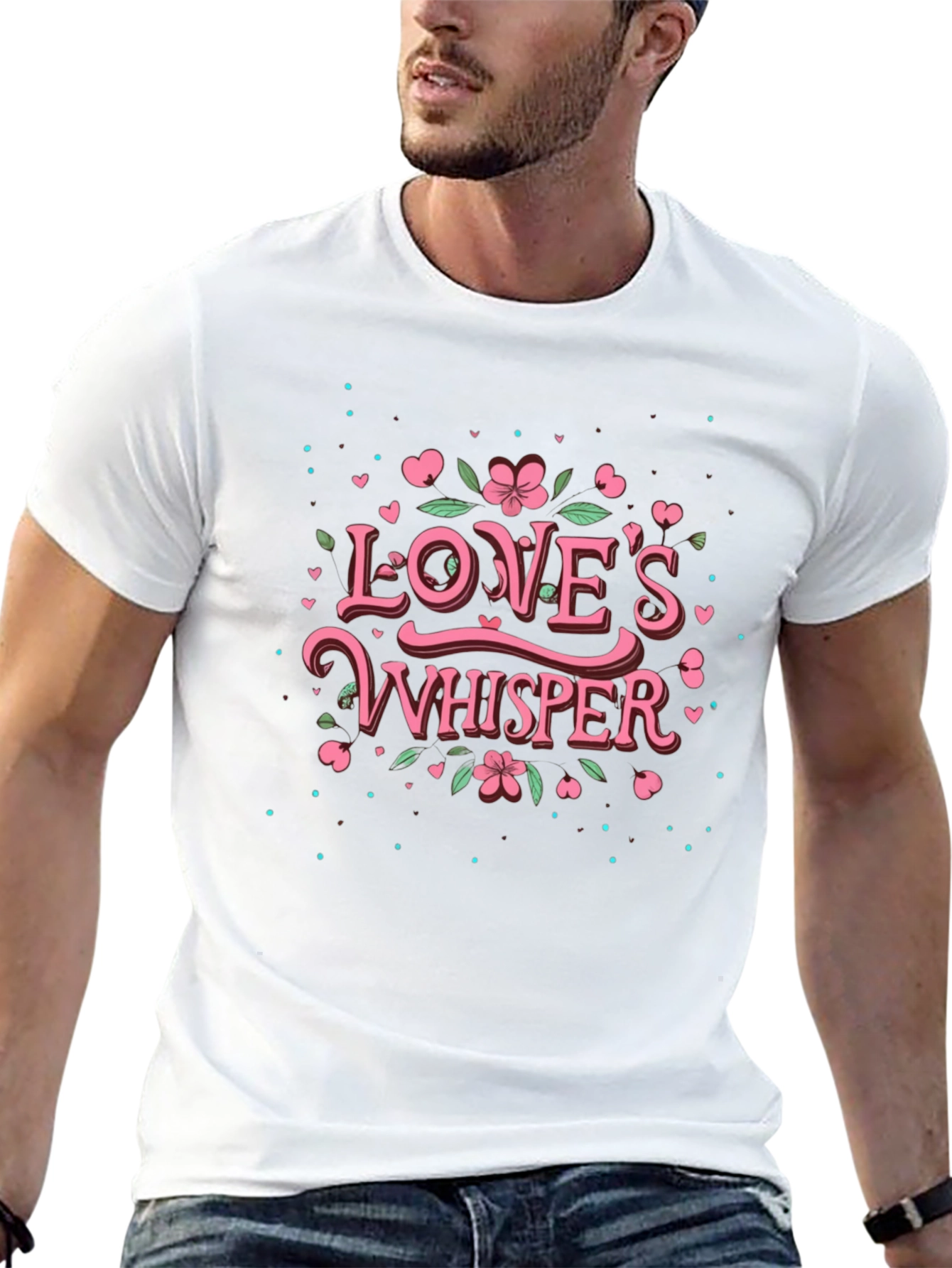 Loves Whisper Graphic T-Shirt - Black