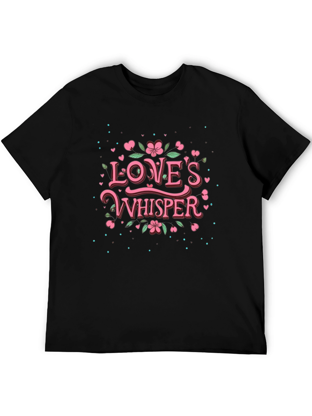 Loves Whisper Graphic T-Shirt - Black