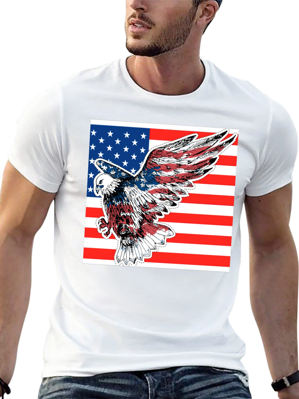 American Eagle Flag Graphic Tee