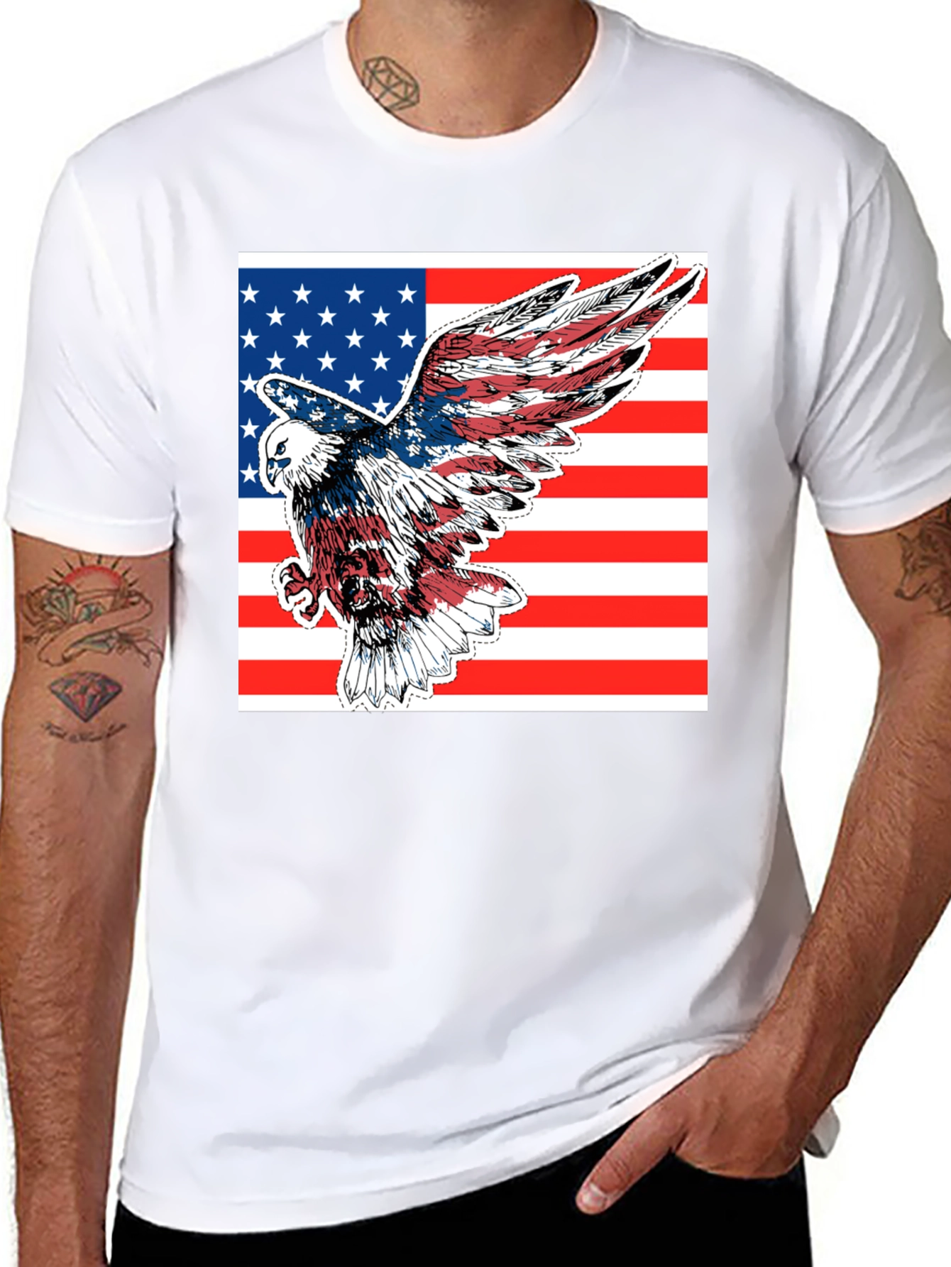 American Eagle Flag Graphic Tee