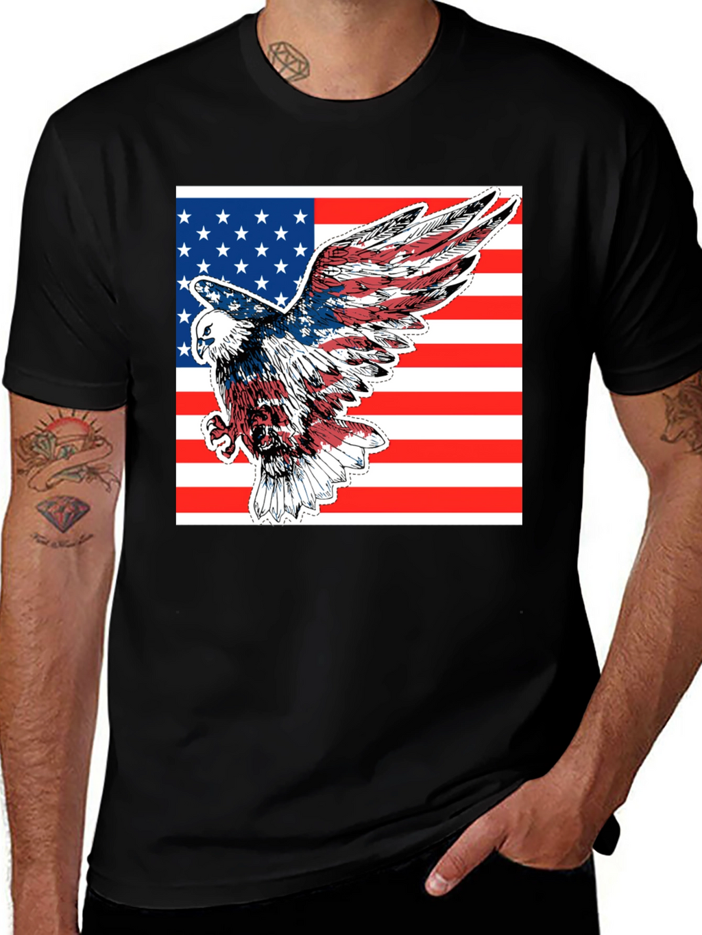 American Eagle Flag Graphic Tee