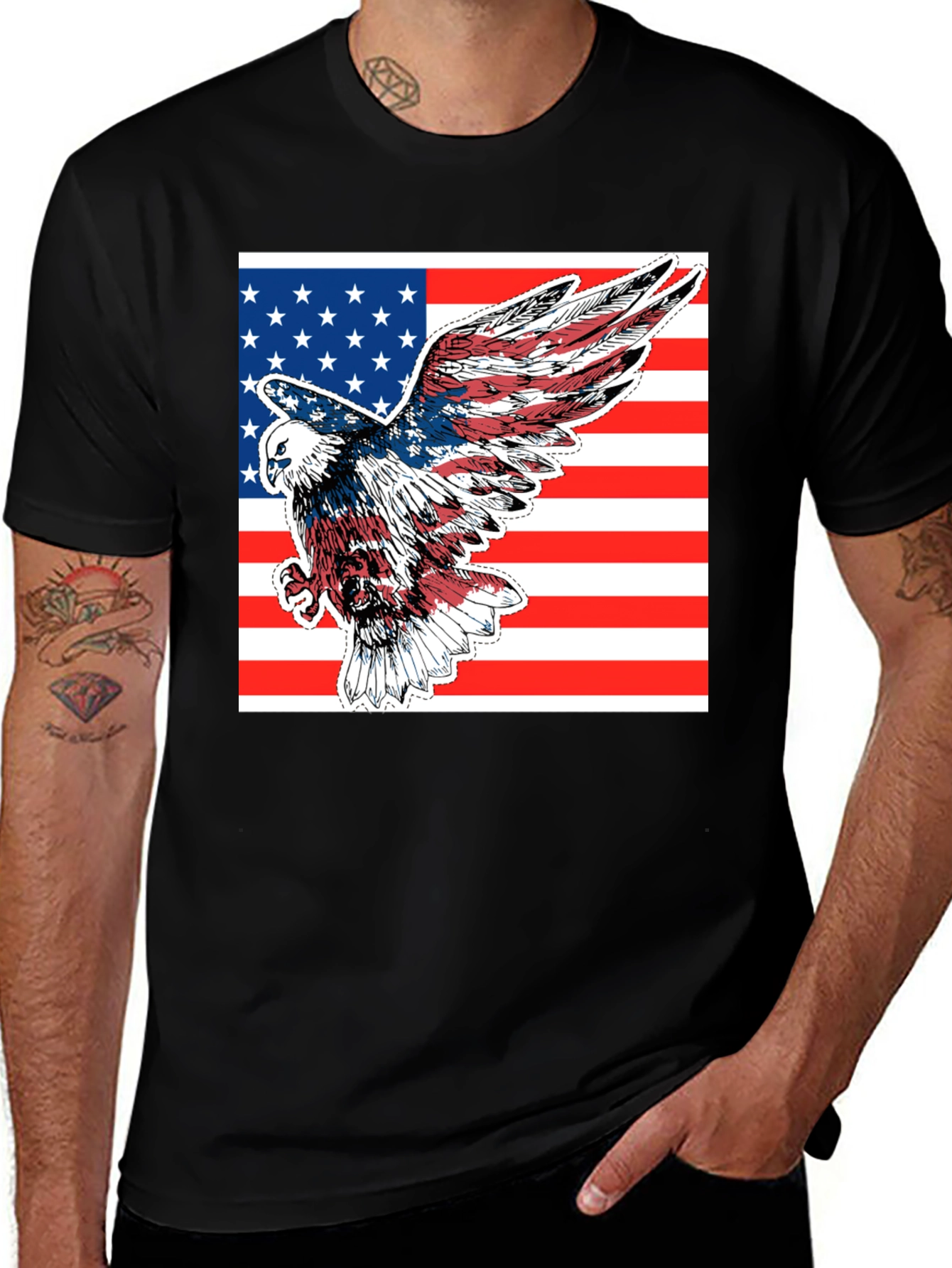 American Eagle Flag Graphic Tee
