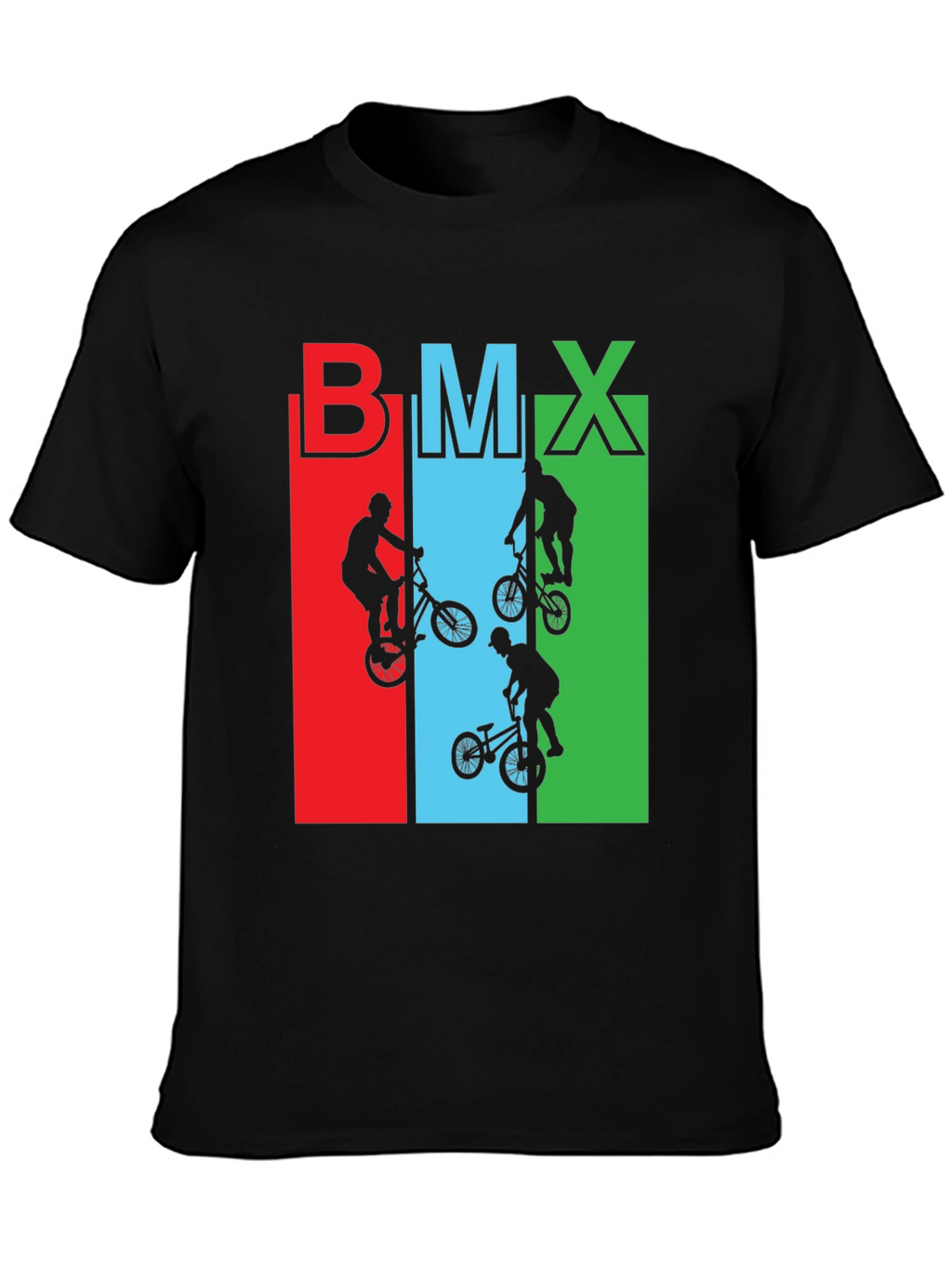BMX Rider Graphic Tee - Black Cotton T-Shirt