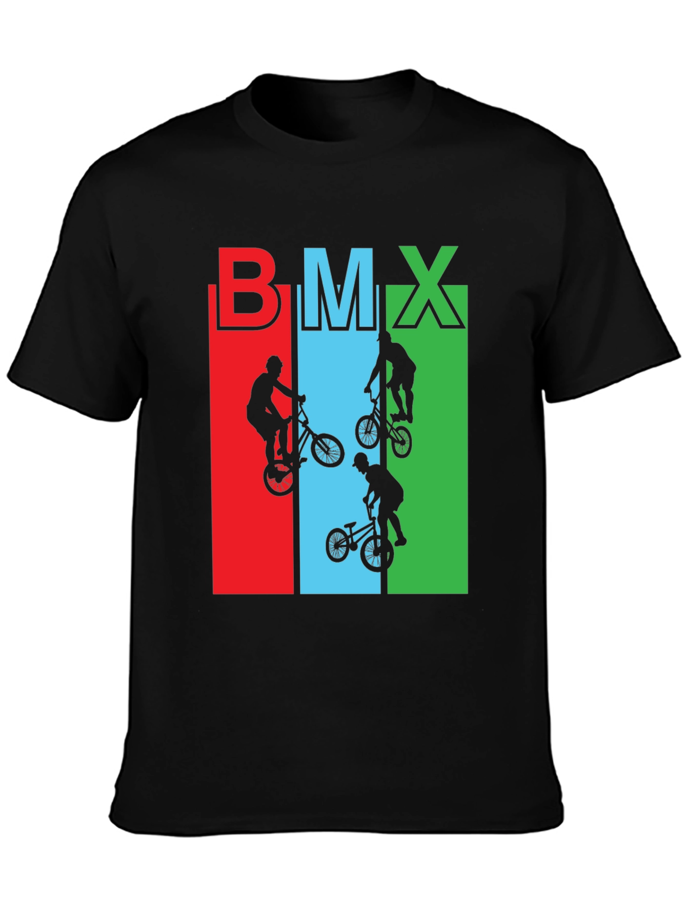 BMX Rider Graphic Tee - Black Cotton T-Shirt