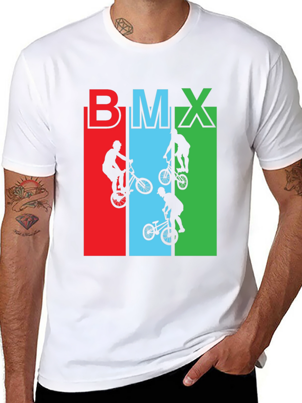 BMX Rider Graphic Tee - Black Cotton T-Shirt