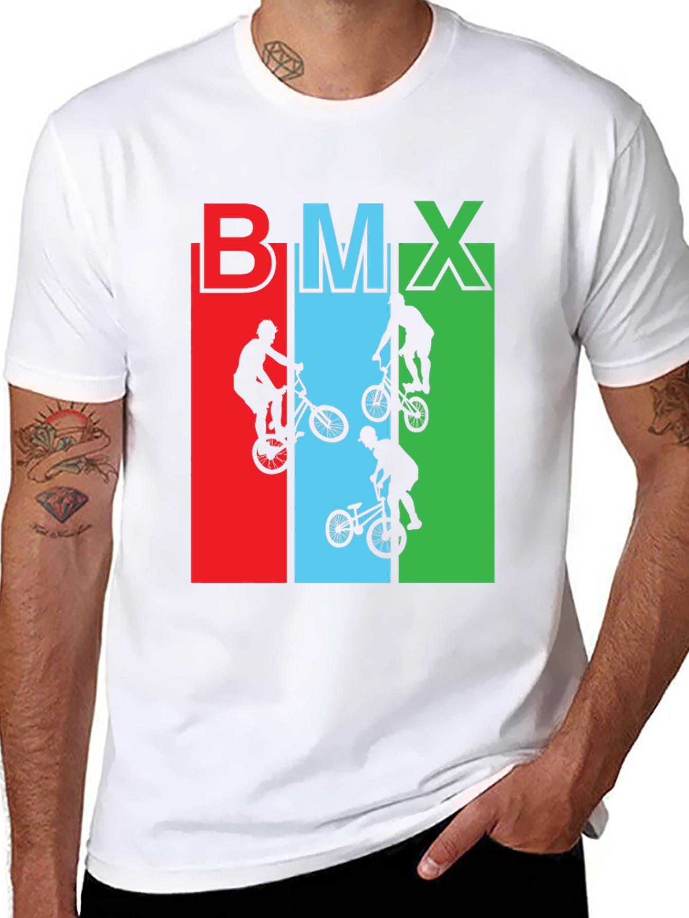 BMX Rider Graphic Tee - Black Cotton T-Shirt