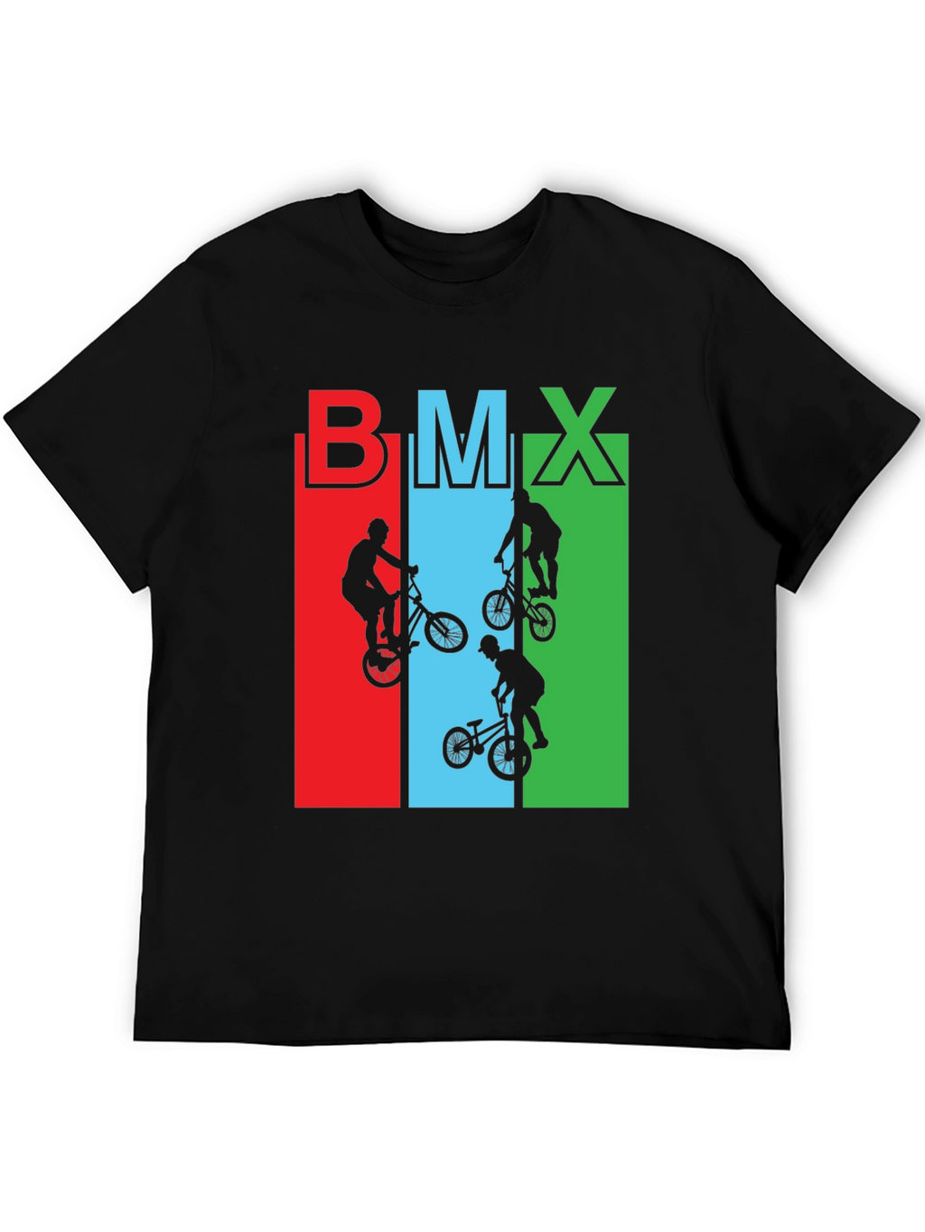 BMX Rider Graphic Tee - Black Cotton T-Shirt
