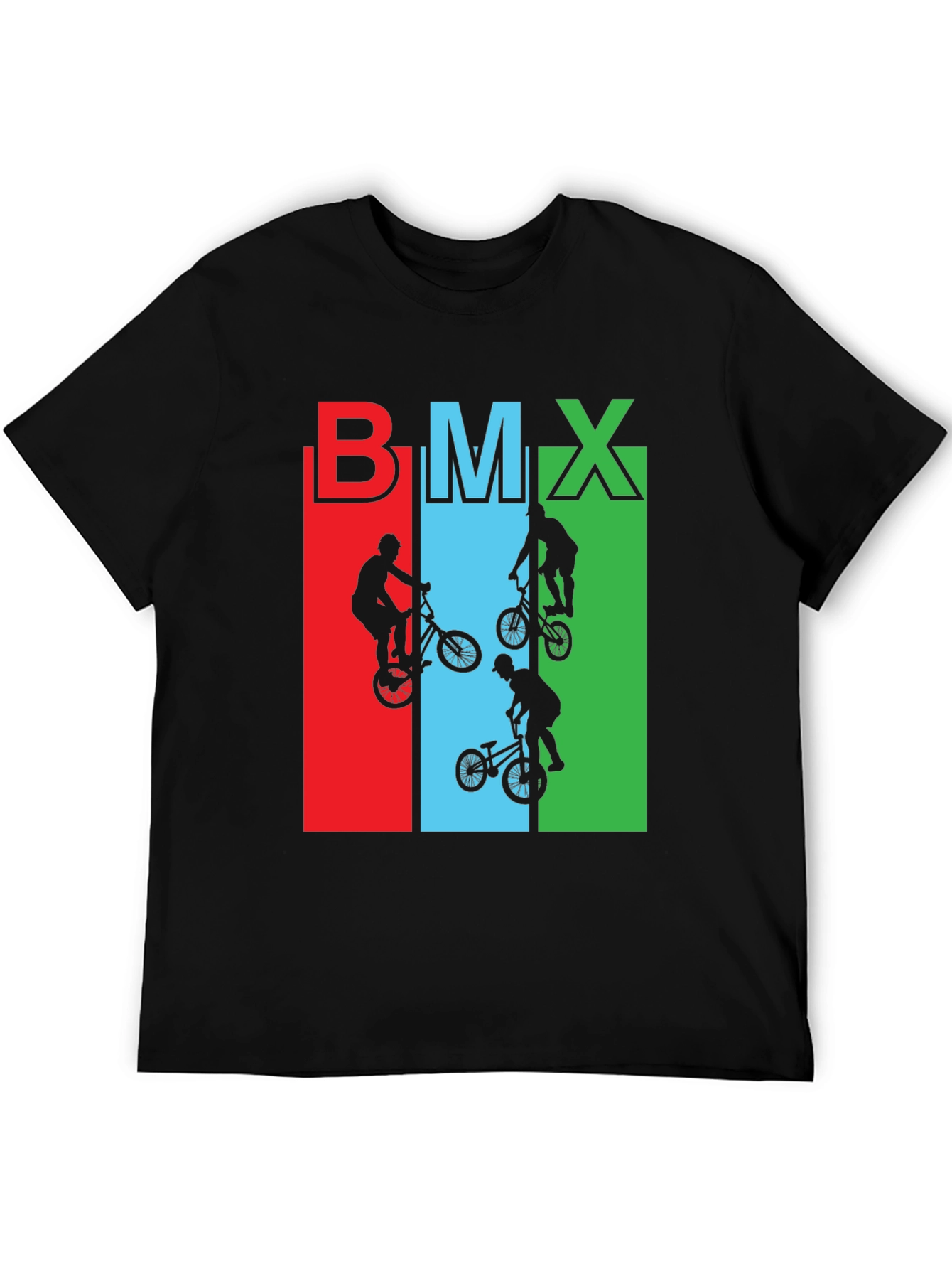BMX Rider Graphic Tee - Black Cotton T-Shirt