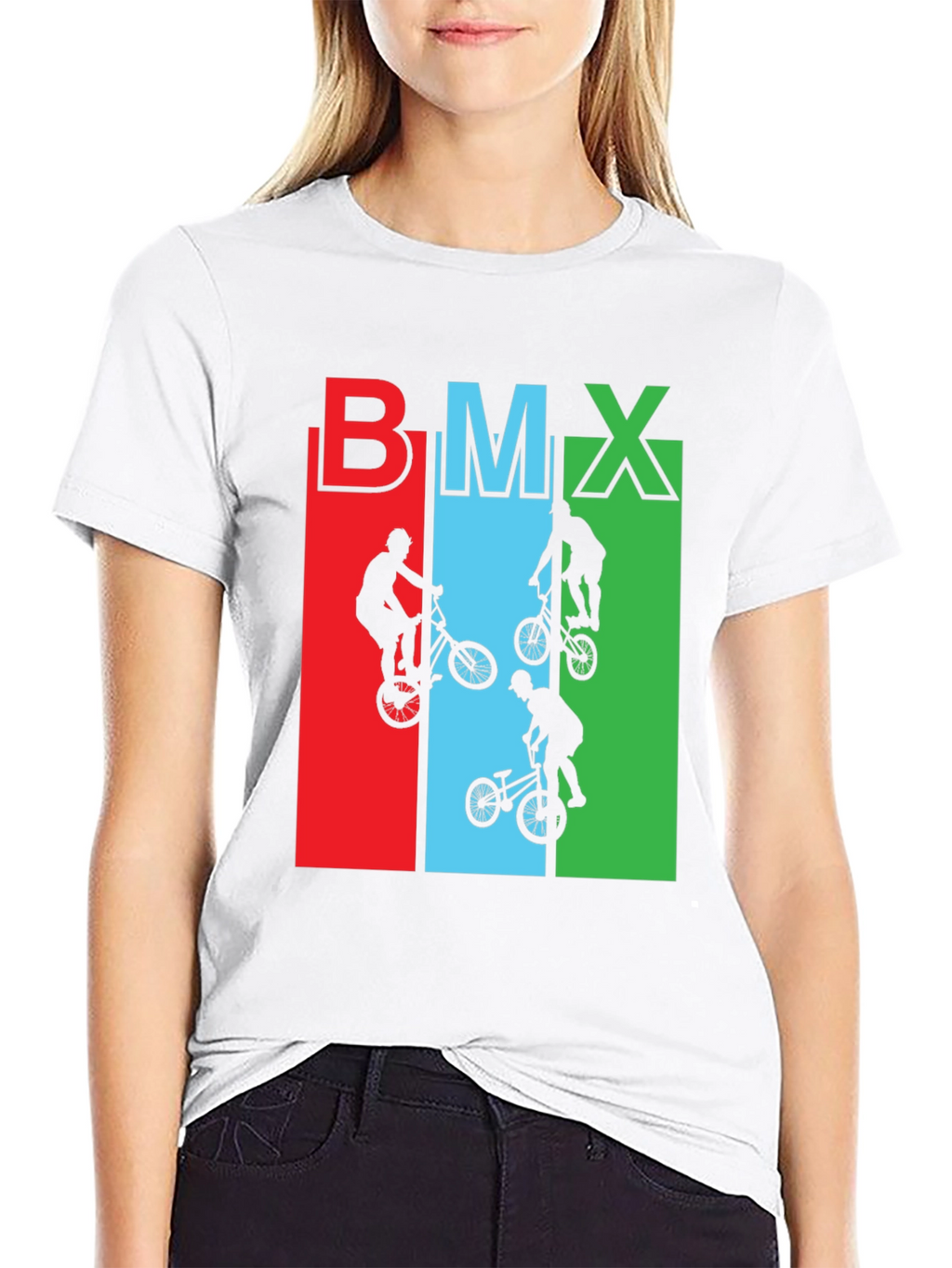 BMX Rider Graphic Tee - Black Cotton T-Shirt