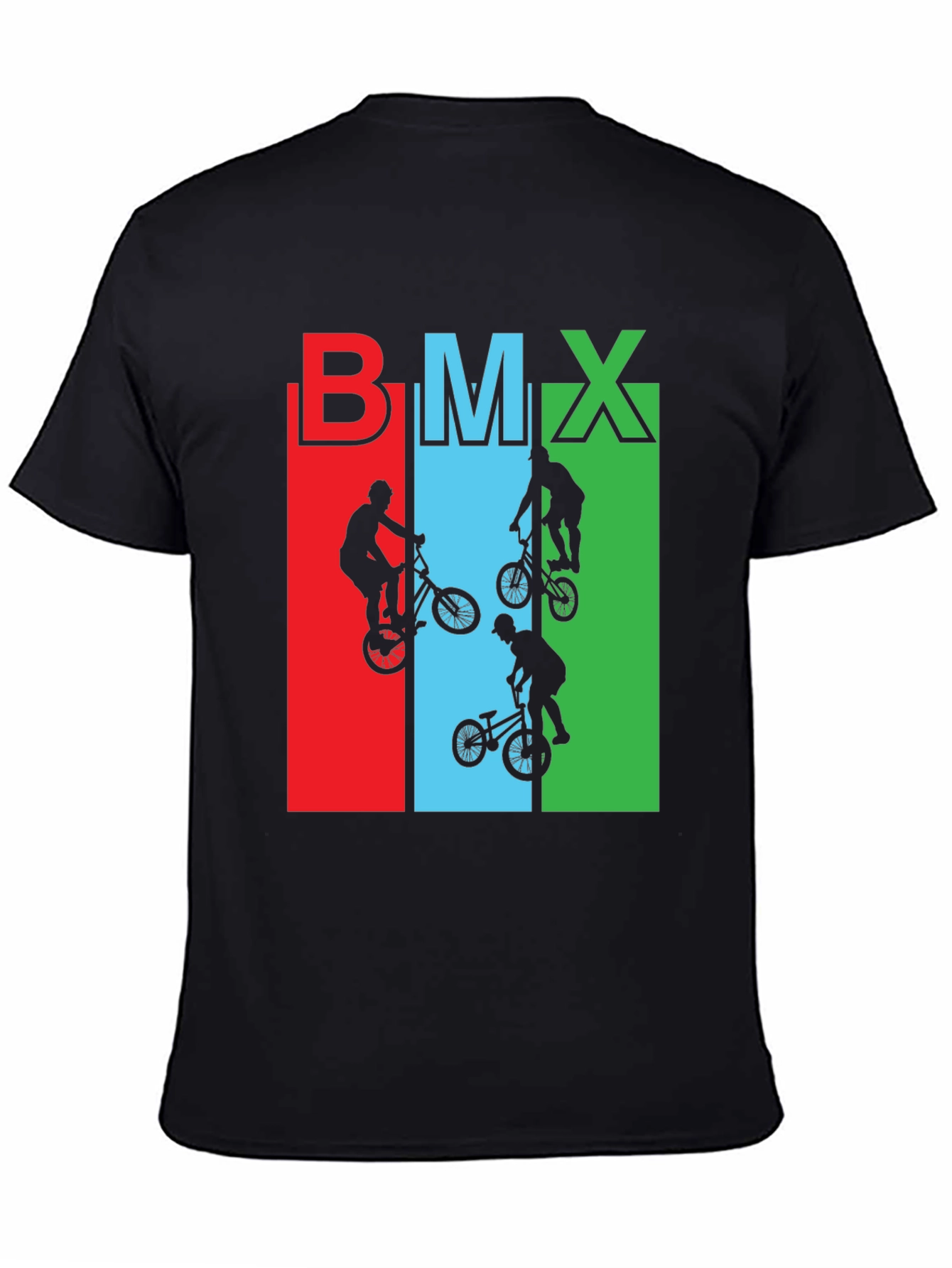 BMX Rider Graphic Tee - Black Cotton T-Shirt