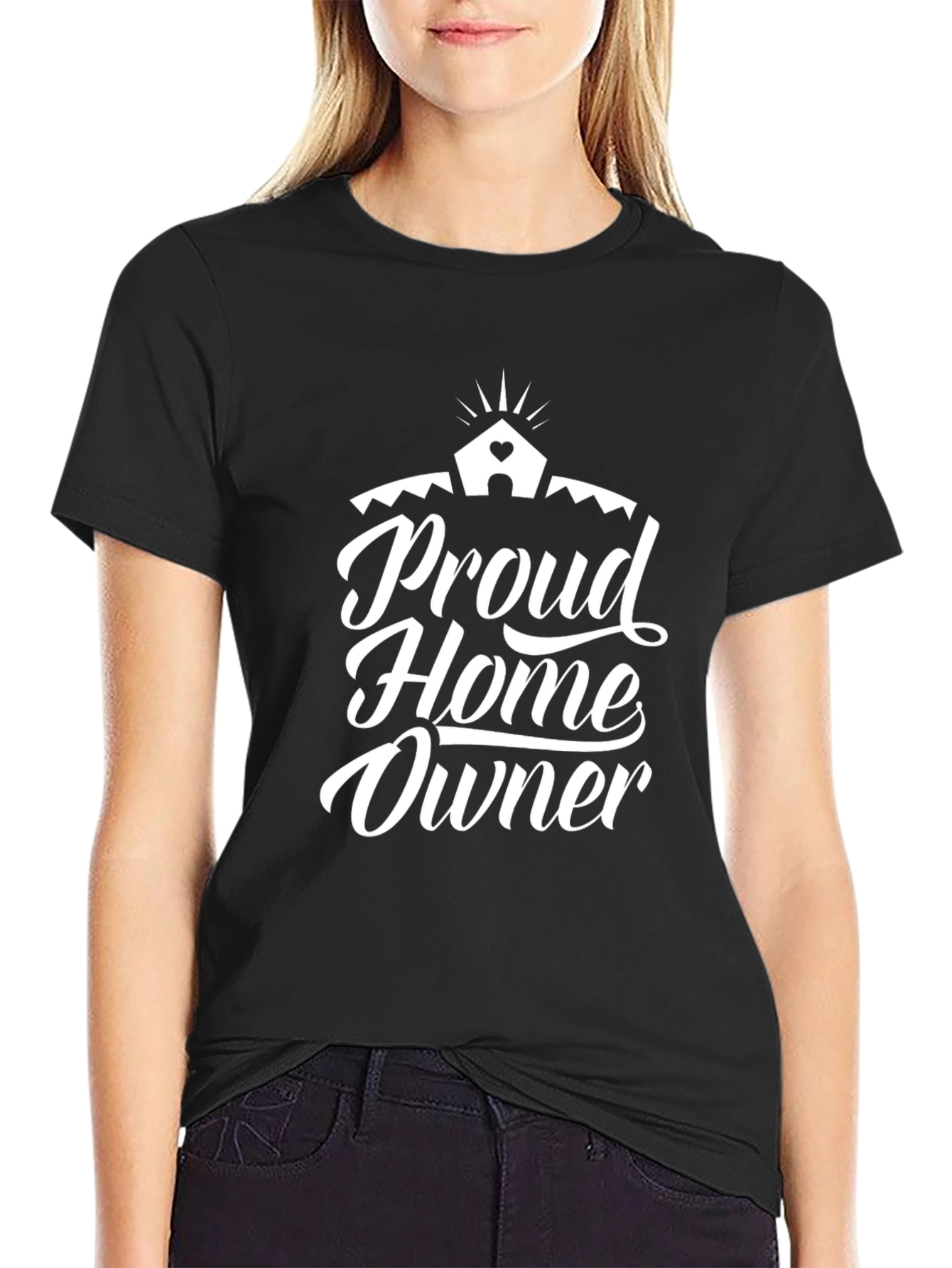 Proud Home Owner Black Graphic T-Shirt