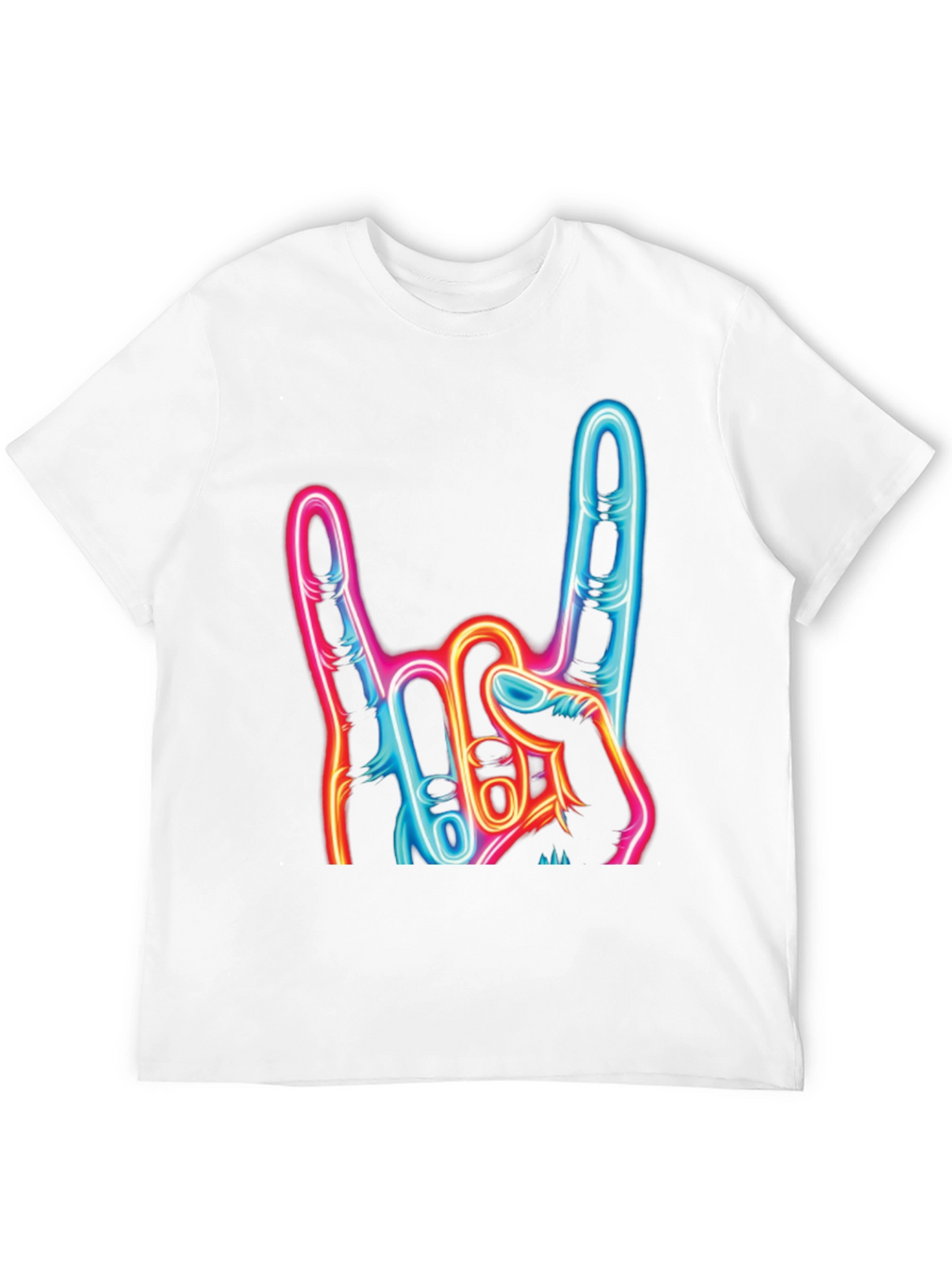 Rock On Neon Graphic T-Shirt