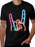 Rock On Neon Graphic T-Shirt
