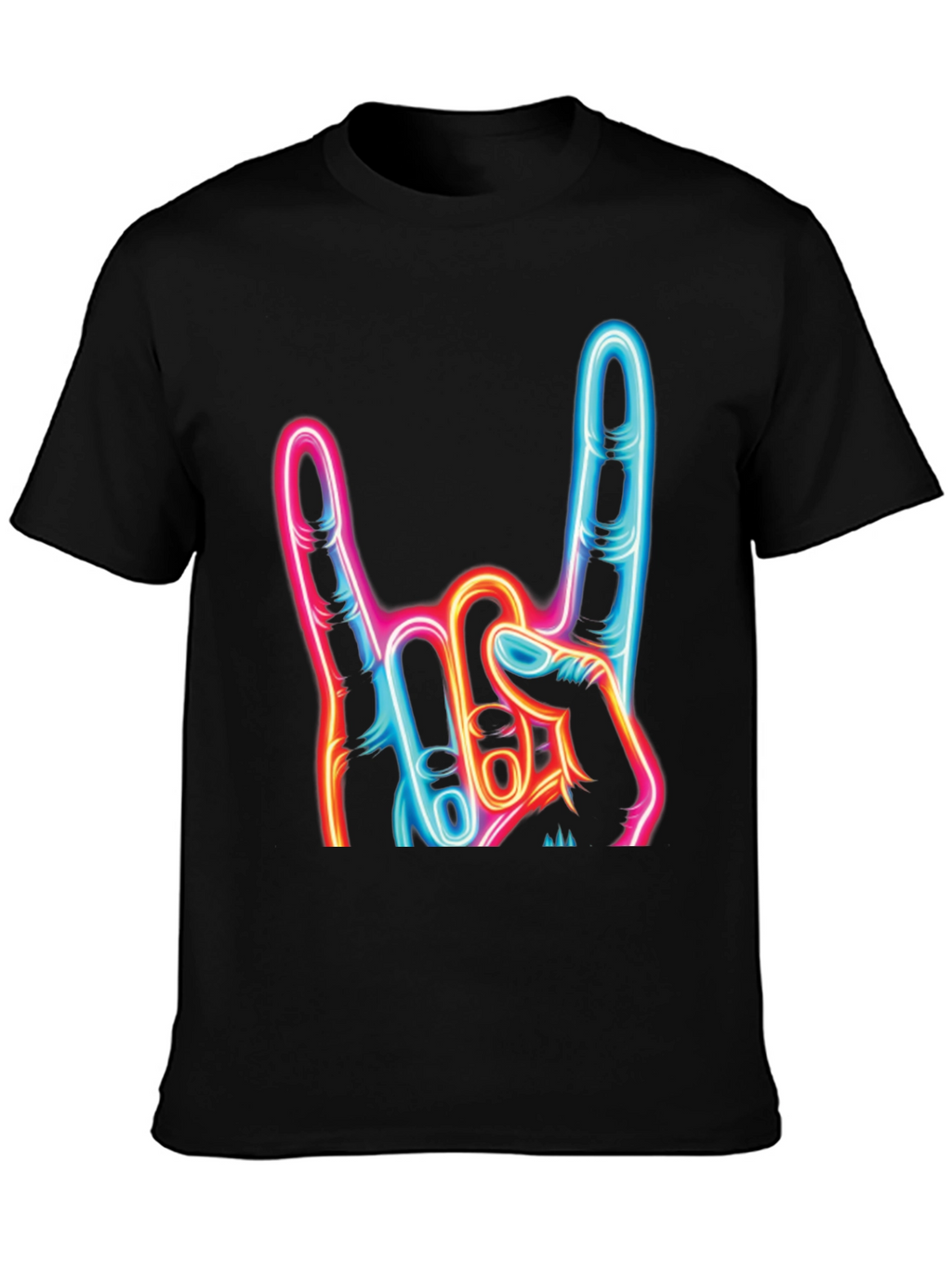 Rock On Neon Graphic T-Shirt