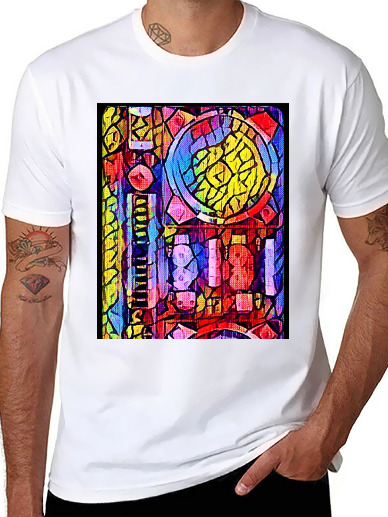 Abstract Geometric Pattern Graphic T-Shirt