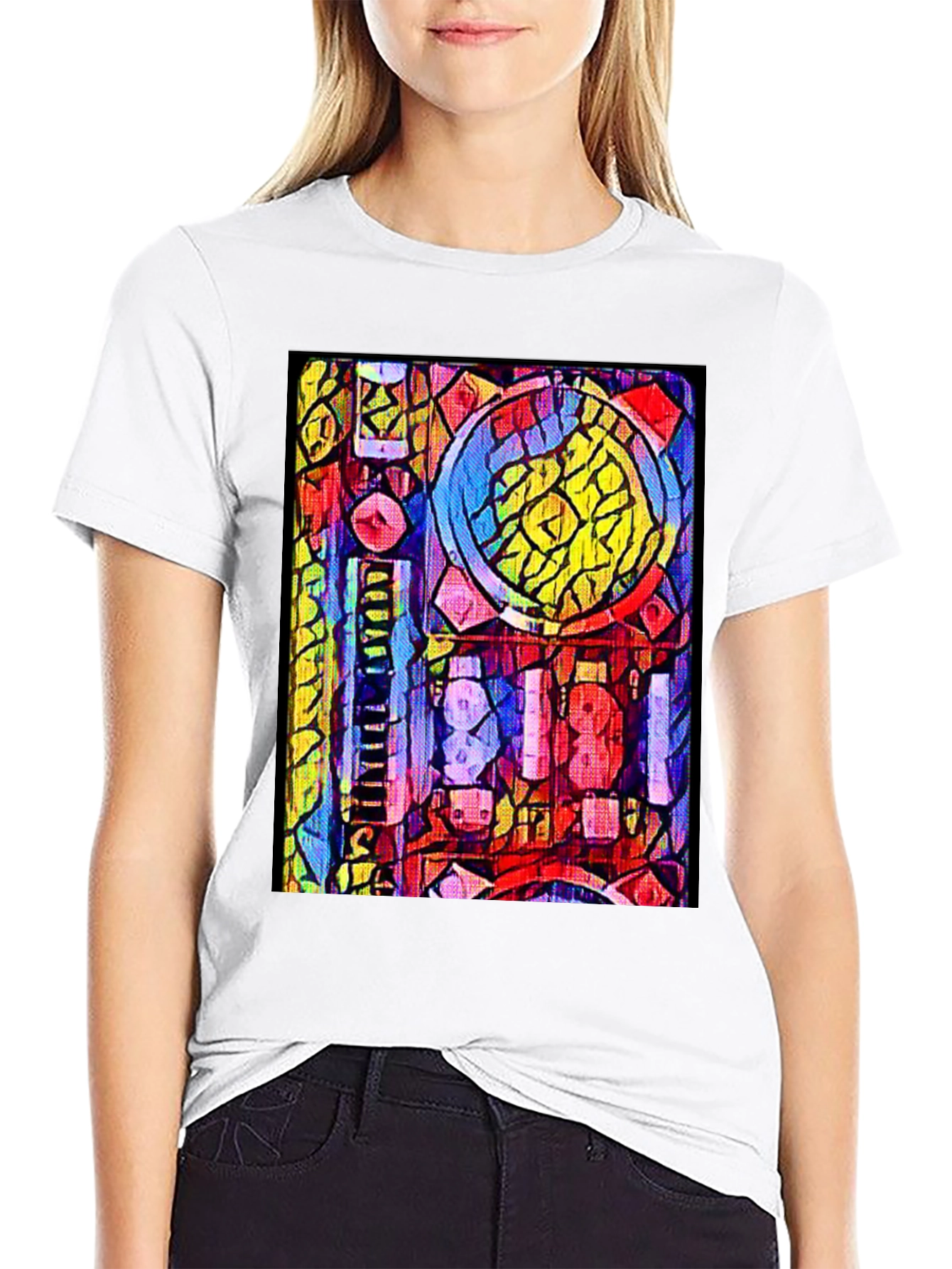 Abstract Geometric Pattern Graphic T-Shirt