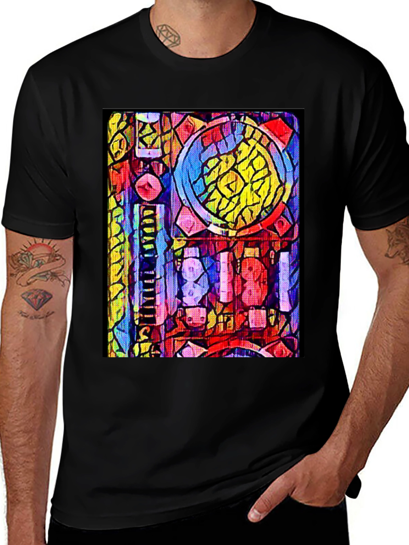 Abstract Geometric Pattern Graphic T-Shirt