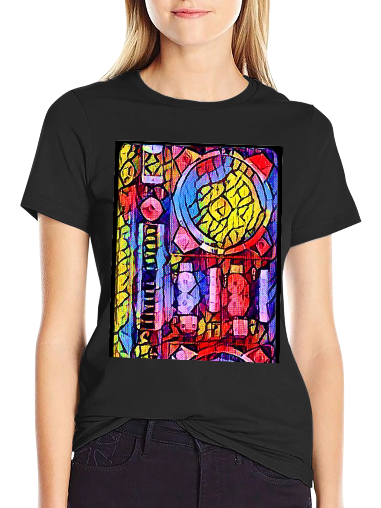 Abstract Geometric Pattern Graphic T-Shirt