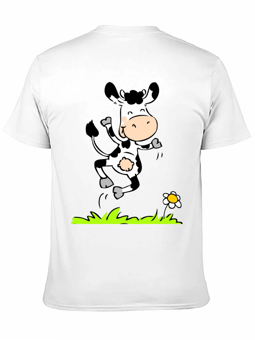Cartoon Cow T-Shirt - Black Graphic Tee