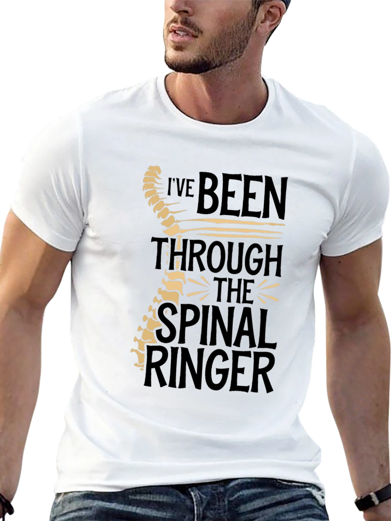 Chiropractor Humor T-Shirt - Spinal Ringer Tee