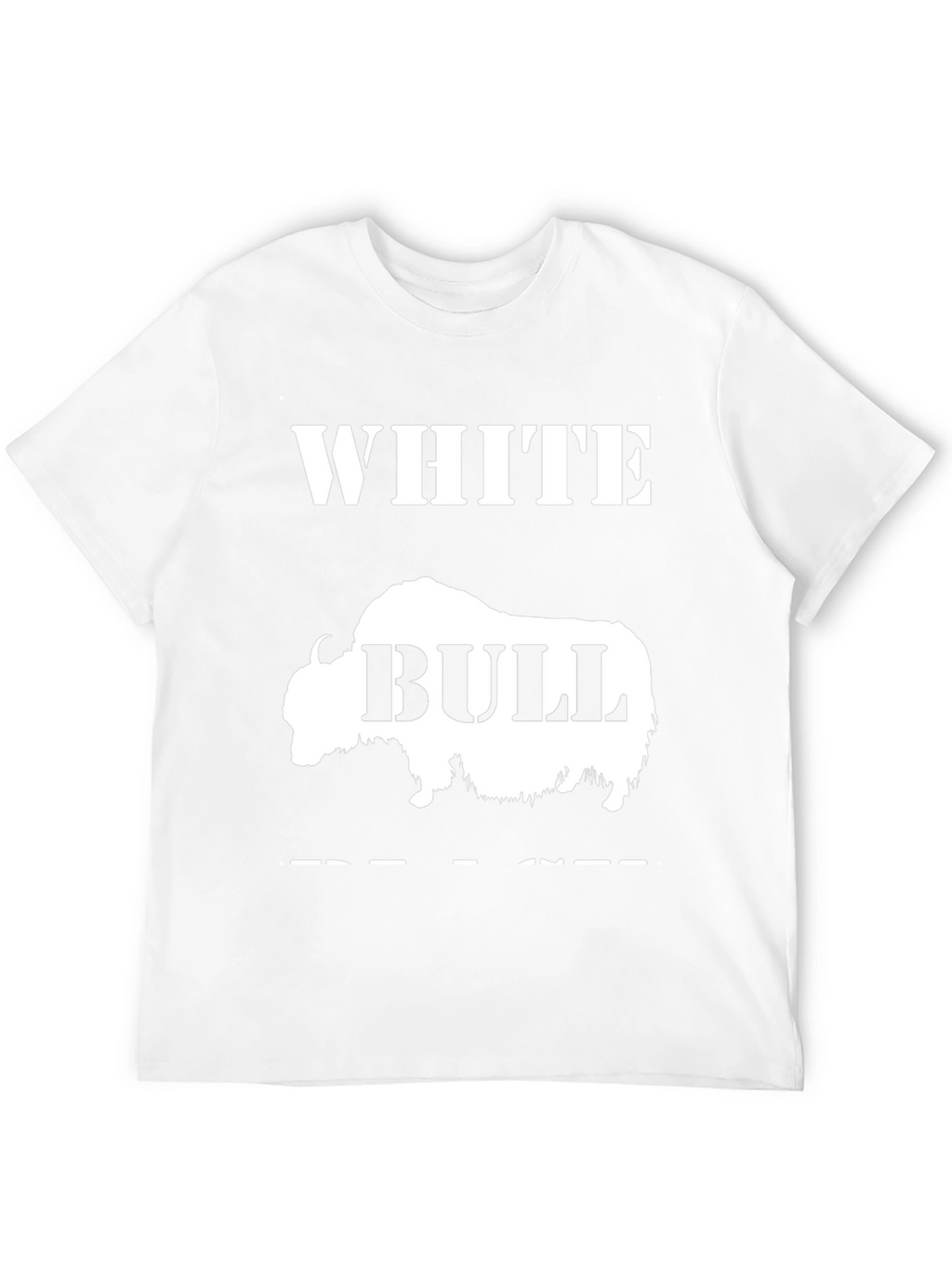 White Bull Graphic T-Shirt - Unique Animal Design