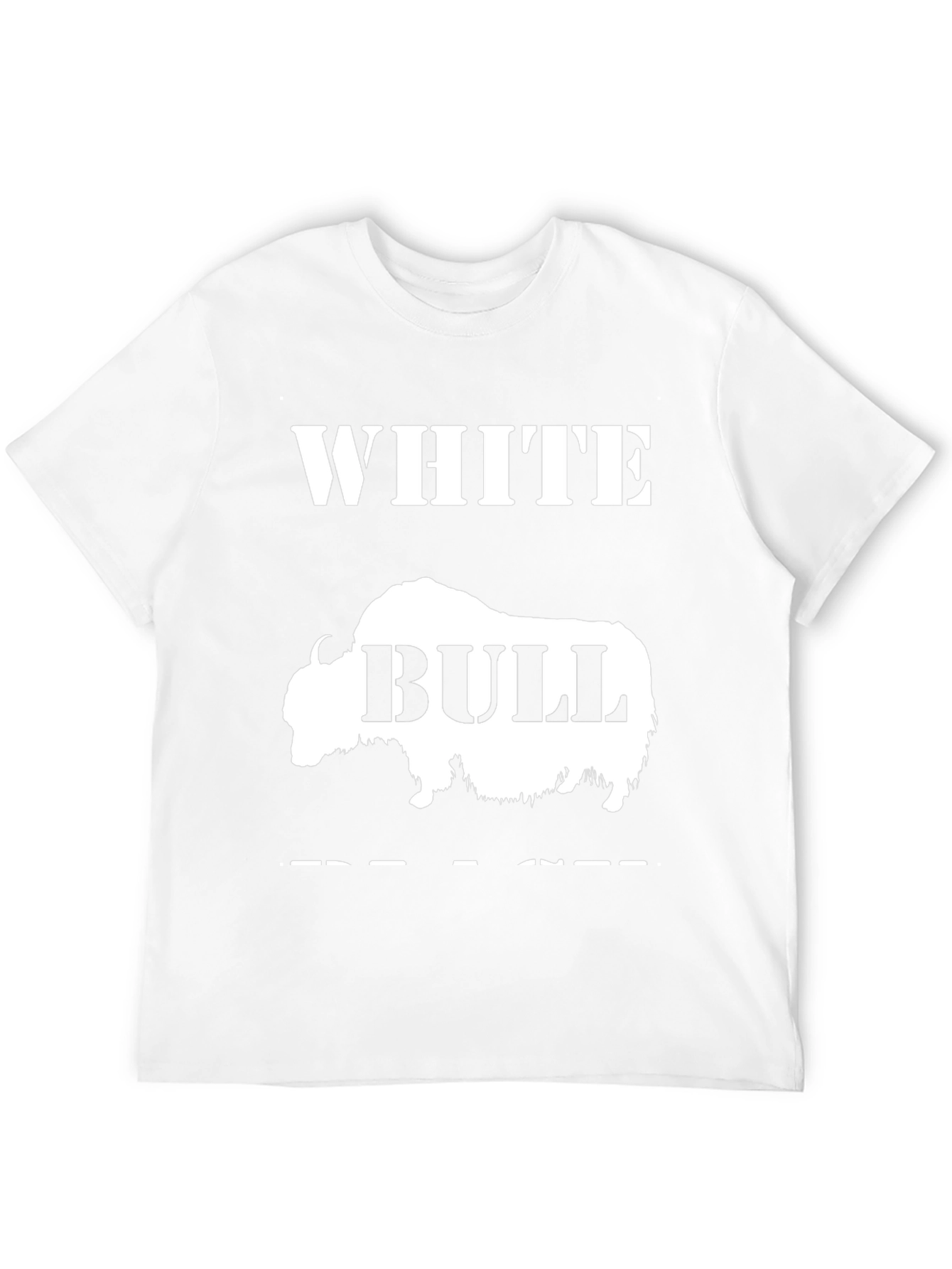 White Bull Graphic T-Shirt - Unique Animal Design
