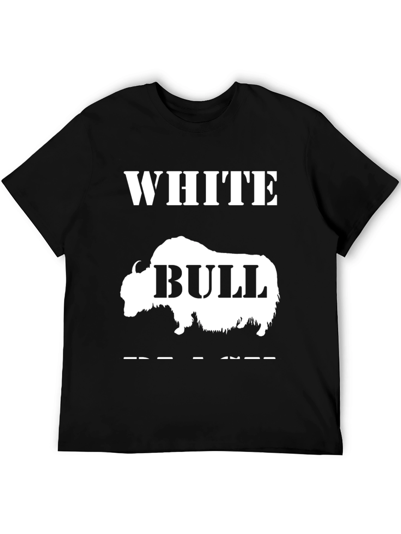 White Bull Graphic T-Shirt - Unique Animal Design