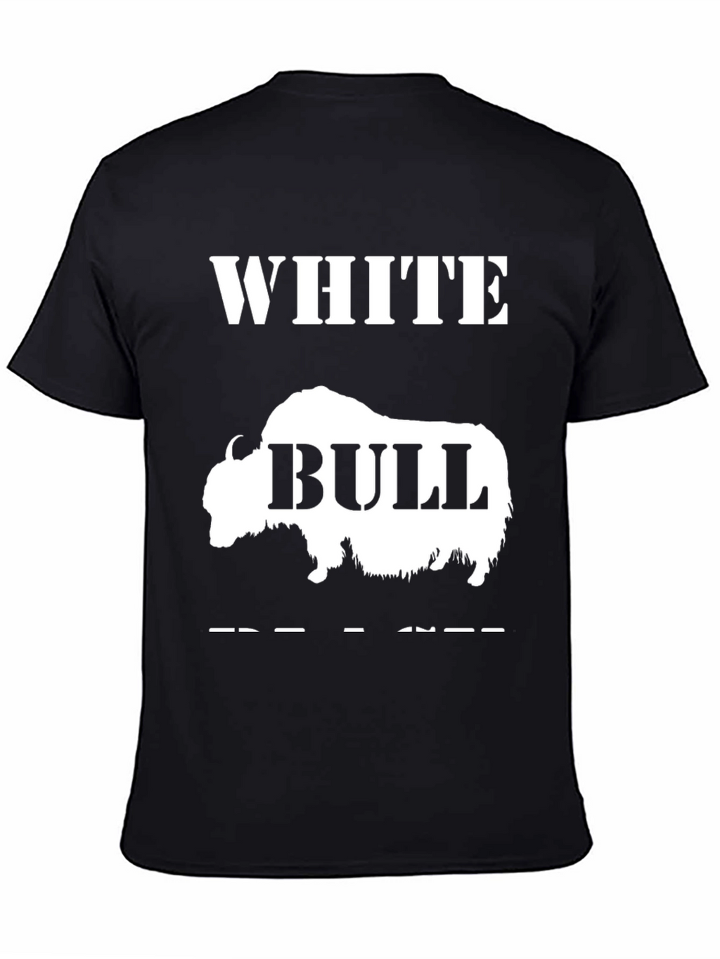 White Bull Graphic T-Shirt - Unique Animal Design