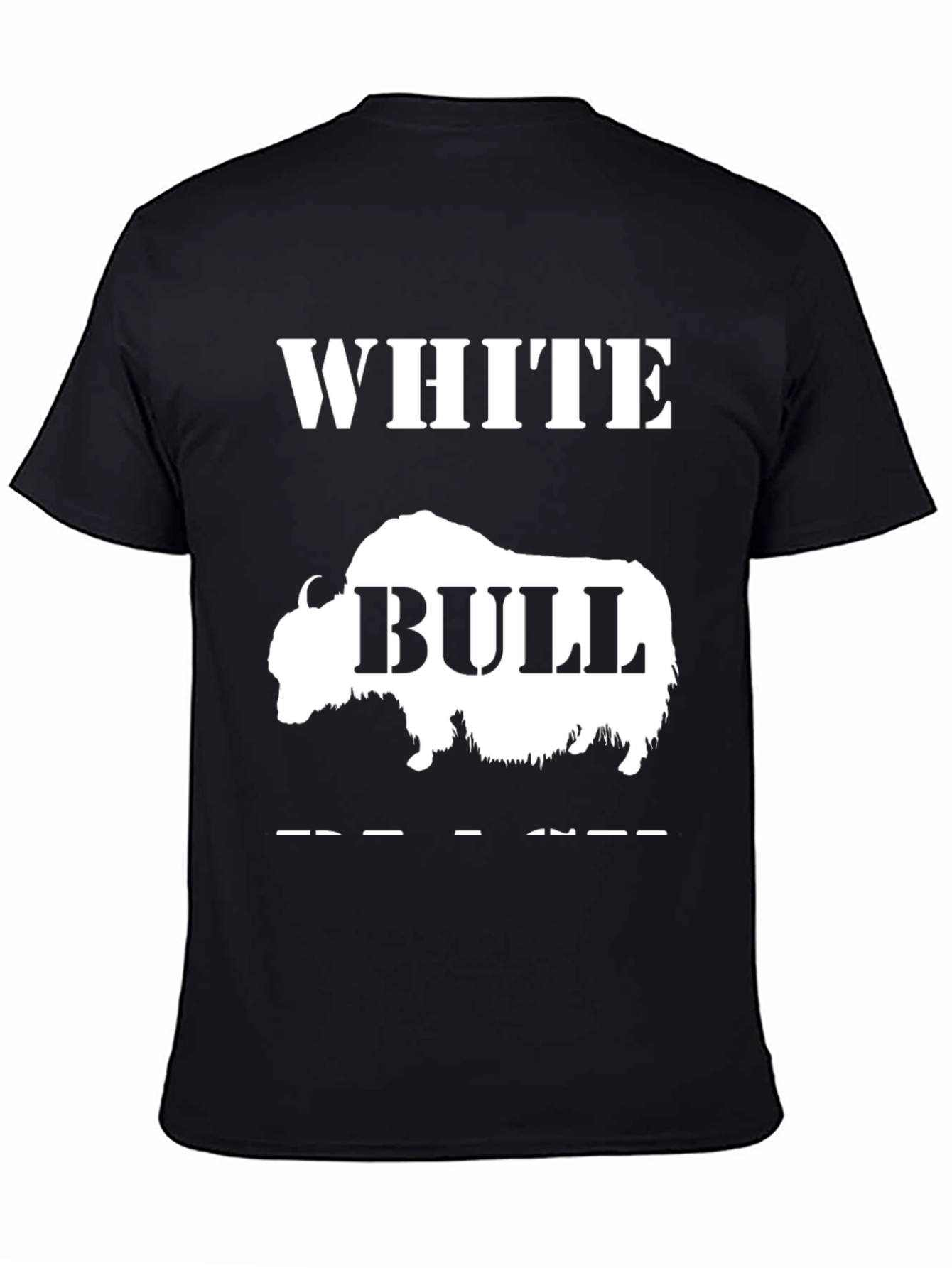 White Bull Graphic T-Shirt - Unique Animal Design