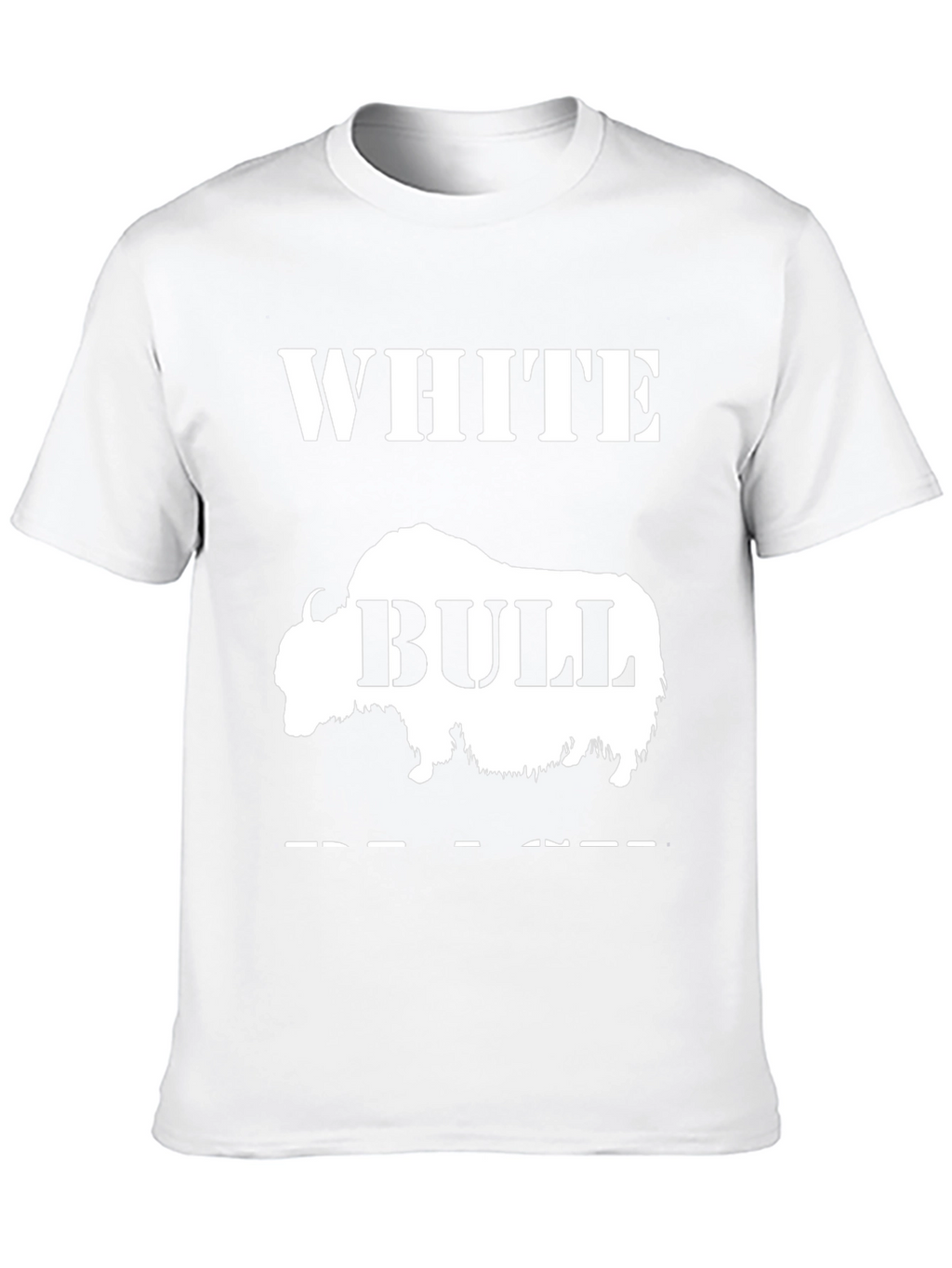 White Bull Graphic T-Shirt - Unique Animal Design