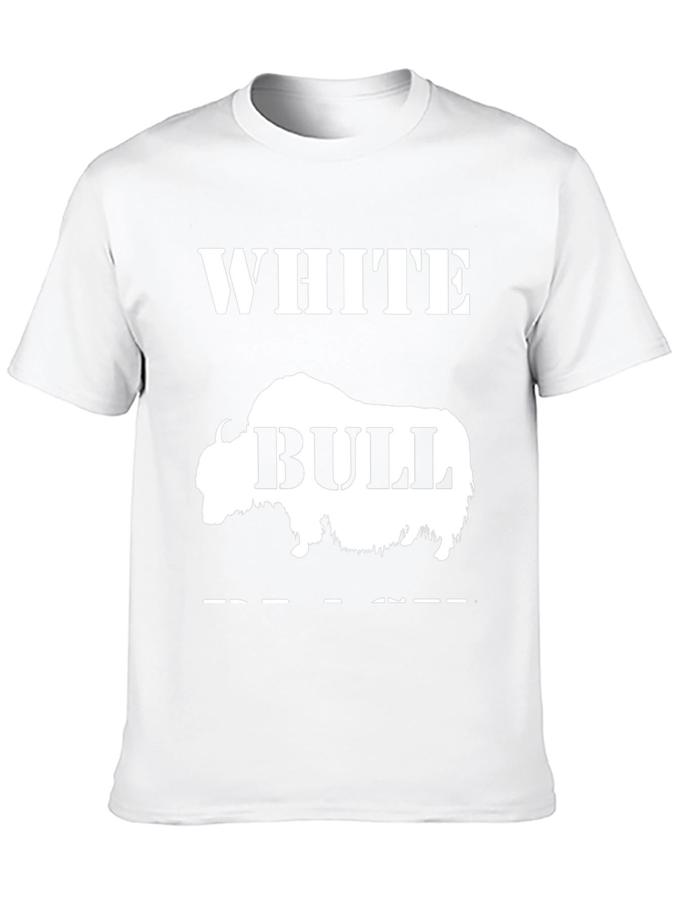 White Bull Graphic T-Shirt - Unique Animal Design