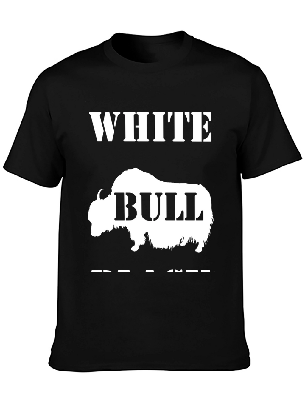 White Bull Graphic T-Shirt - Unique Animal Design