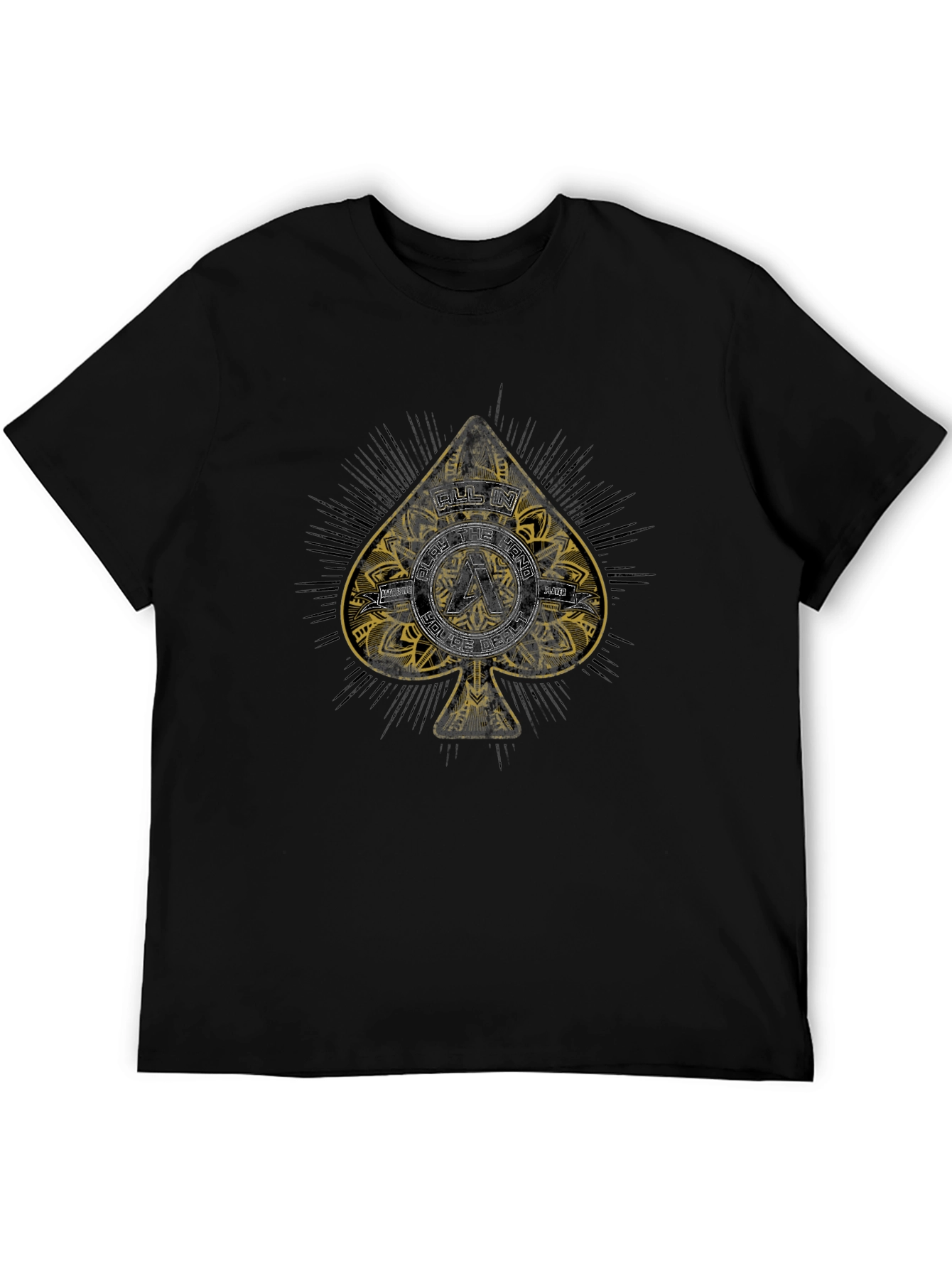 Ace Spade Poker T-Shirt - All In Hand Design
