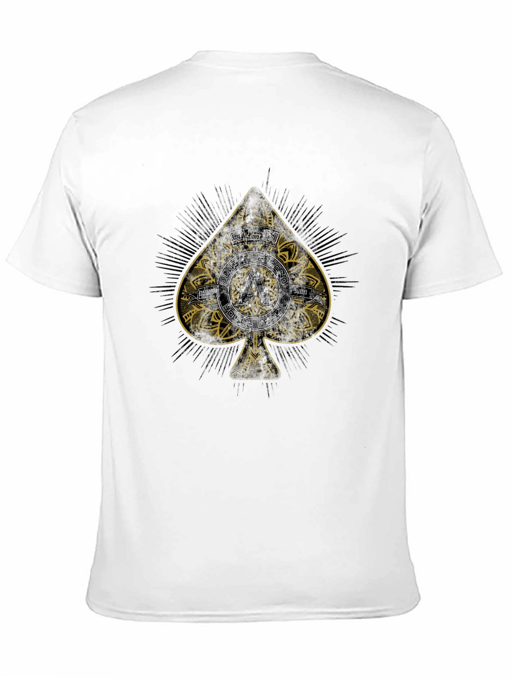 Ace Spade Poker T-Shirt - All In Hand Design