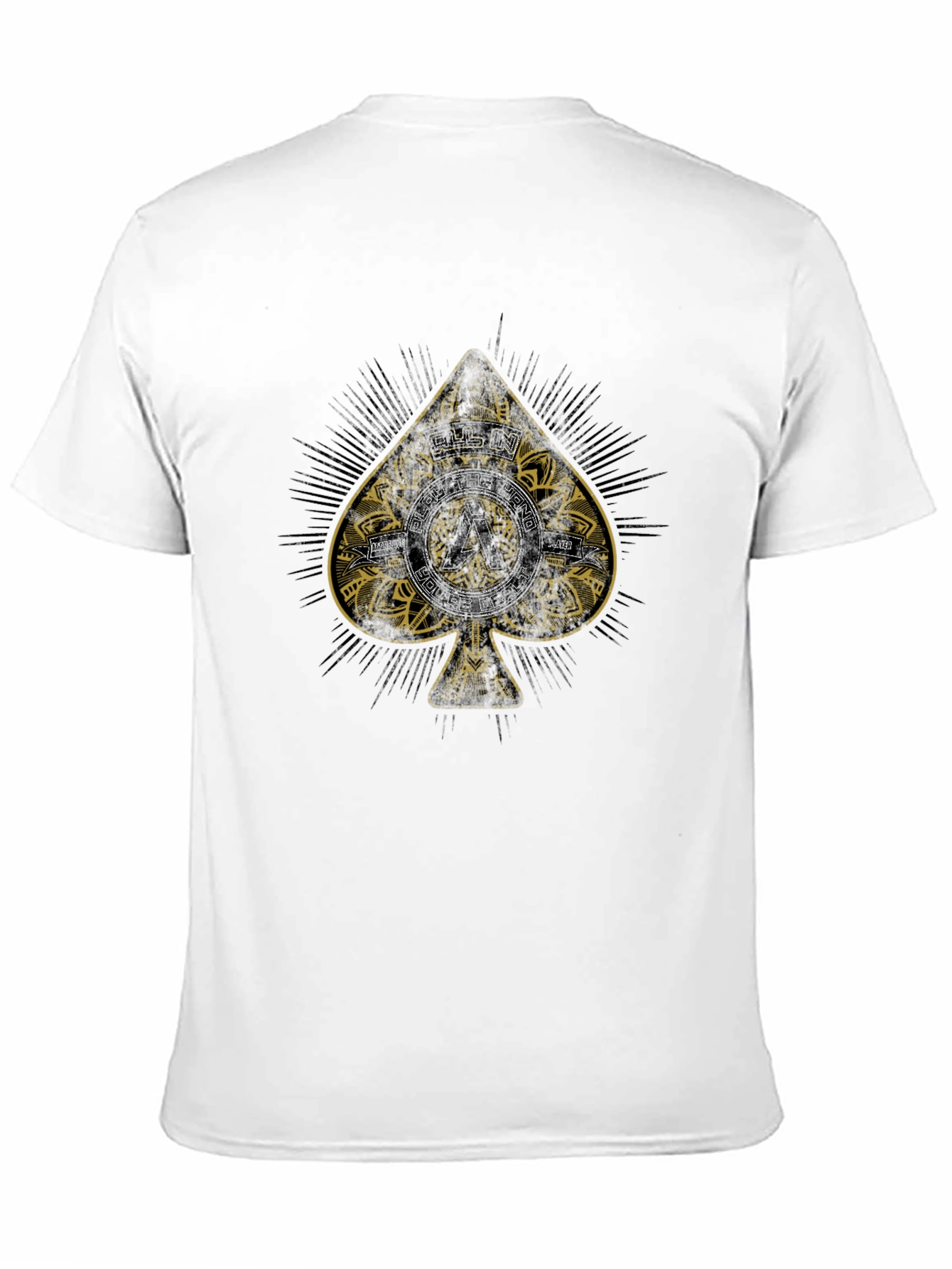 Ace Spade Poker T-Shirt - All In Hand Design