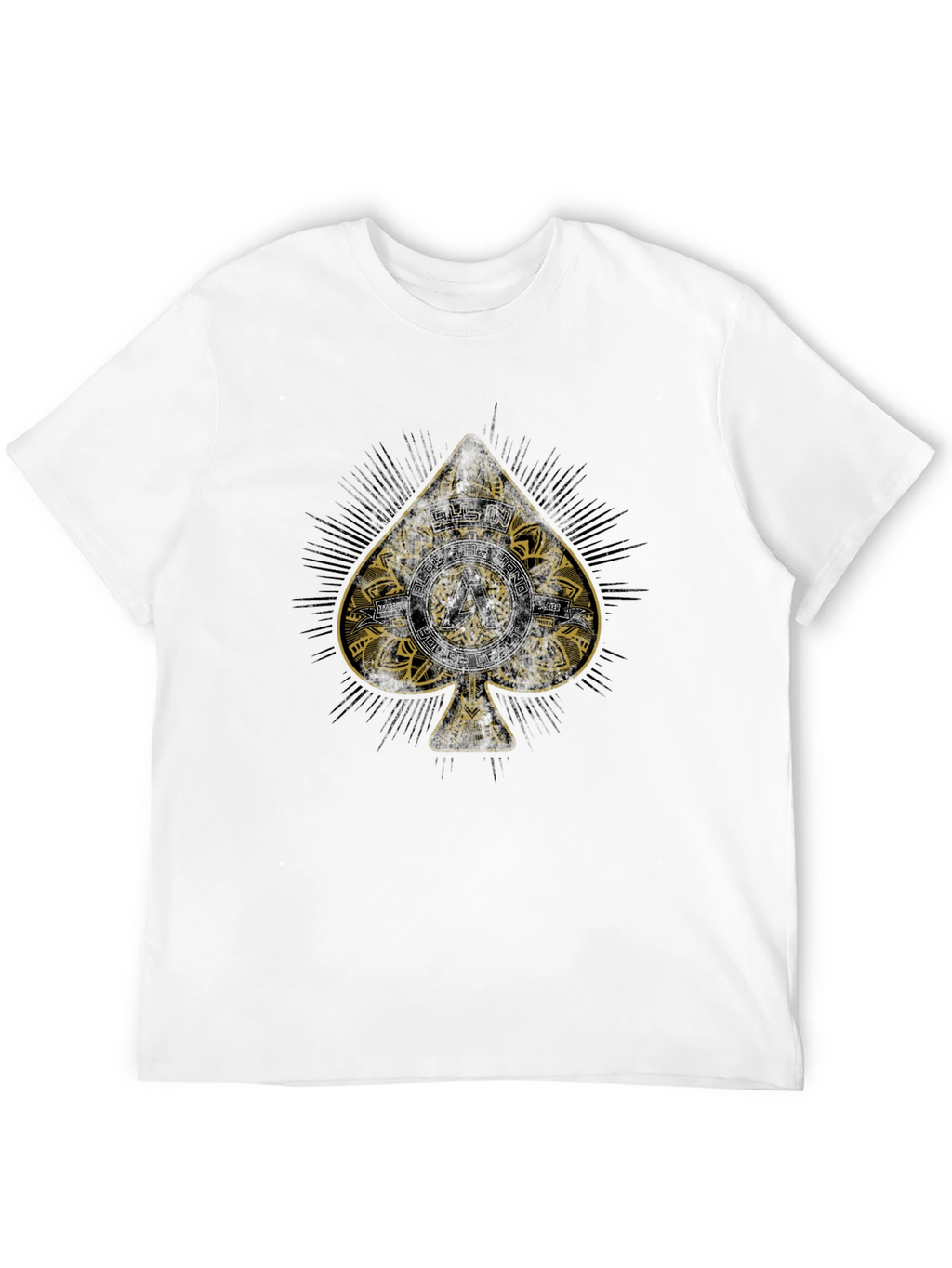 Ace Spade Poker T-Shirt - All In Hand Design