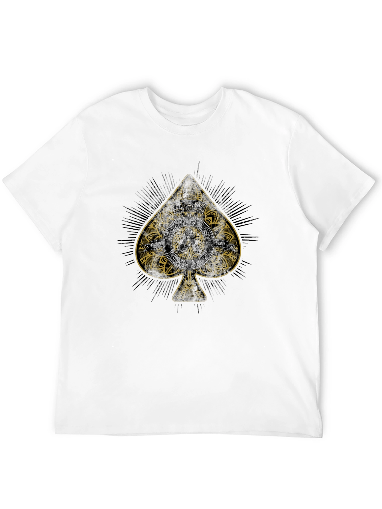 Ace Spade Poker T-Shirt - All In Hand Design